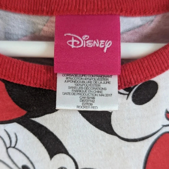 Little Girls Self Tie Ribbon Belt Minnie Mouse Dress Sz 5 Full Skirt Red VGUC - Picture 6 of 7